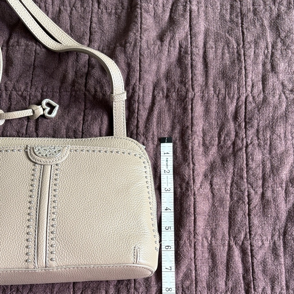Brighton JOJO Organizer Taupe Studded Crossbody Bag - Picture 13 of 16